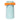 Vase mit Schleife Hellblau Orange